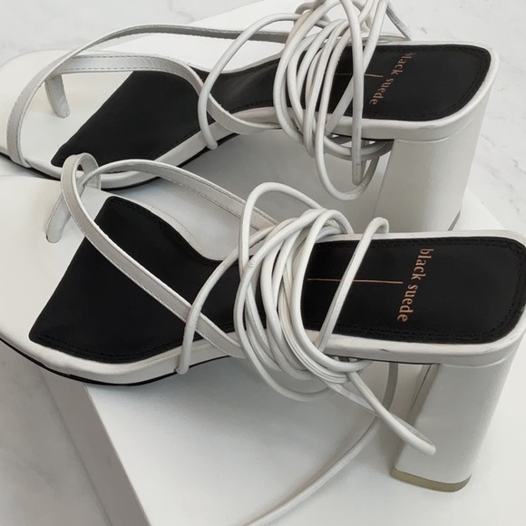 Black Suede Studio Delilah Sandal in White, Size: 8 - Picture 6 of 9